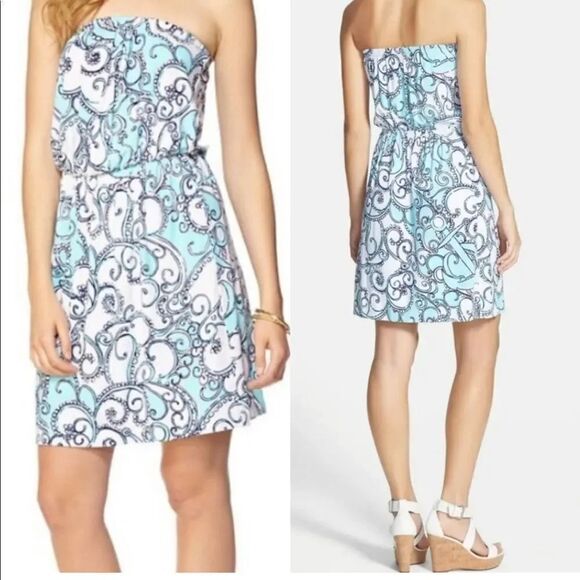 Lilly Pulitzer Dresses & Skirts - Lilly Pulitzer Shape Up Or Ship Out Atwood Strapless Jersey Dress